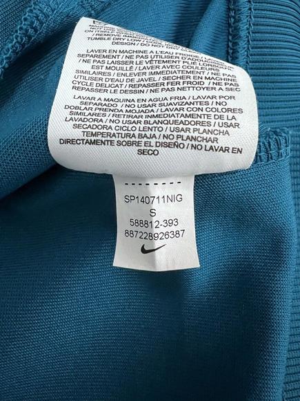 588812-393 NIKE AIR Time 2.0 JACKET Basketball Teal Turquoise Mockneck Mens S - Picture 8 of 9